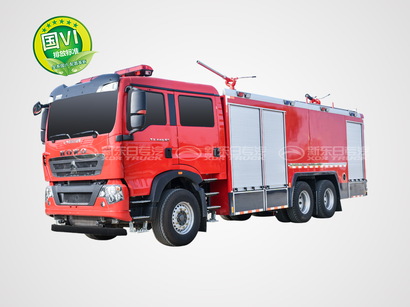 新東日牌 11噸 國六 豪沃TX7后雙橋干粉泡沫聯用消防車
